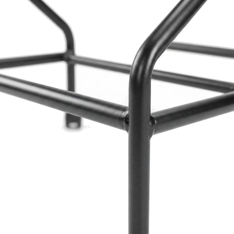 Heavy Duty Office Chair Dolly That Rolls Smooth Rolling Transport Cart For Moving And Repositioning Desk Chairs, Fits Model B1400, 19 Inch Height, No More Lifting Heavy Chairs, Keeps Your Workspace Organized. Black steel frame close-up