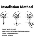 Installation method diagram for Self Tapping Stainless Steel Thread Repair Inserts Kit, slotted wire insert install steps