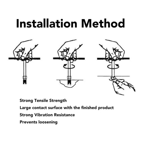 Installation method diagram for Self Tapping Stainless Steel Thread Repair Inserts Kit, slotted wire insert install steps