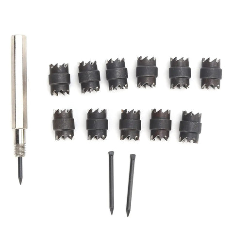 13Piece Spot Weld Cutter Set 3/8 Inch Double Sided Weld Removal Kit For Stainless Steel Iron Aluminum And Thin Metal Sheets