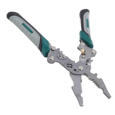 Badass 16 In 1 Foldable Wire Stripper And Cable Cutter With Precision Crimping Pliers forged from solid chrome vanadium steel.