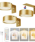 Rechargeable Picture Light For Wall With Remote Control 2000mAh Battery Type C Fast Charging Displayed With Mounting Kit