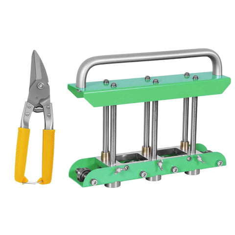 One Station Disc Sheet Metal Bender For Roof Flashing and pliers, green metal bending tool with adjustable rods