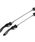 Dual Quick Release Bicycle Axles Skewers Set Front 143mm and Rear 178mm for MTB and Road Bikes Aluminum Alloy and Steel
