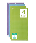 Cutting Mat Variety Pack Four 12 By 24 Inch Mats For Crafting Workhorse Set with light and standard grip in green, blue, and purple.