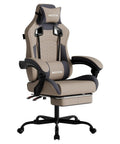 Gaming Chair With Massage And Footrest Ergonomic PC Gaming Chair With Headrest And Lumbar Support High Back Design 300 Lb Weight Capacity