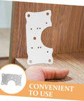 5 Piece Cabinet Hinge Plates Repair Kit For Kitchen Cabinets Easy Install No Fuss Durable Design shown on wooden cabinet