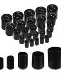 Durable Round Rubber End Caps Set For Bolt Threads Quarter Inch To Three Quarter Inch Fits UNC UNF BSW BSF And M Threads Vinyl