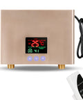 Powerful 4000W Tankless Under Sink Hot Water Heater 110V Thermostatic Control With Remote Touch Screen Display IPX4 Waterproof