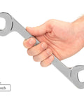 1-1/4 inch wrench from Angle Head Open End Wrench Set, Four Piece 1-1/16 To 1-1/4 Inch Wrenches, 30/60 Degree Angles For Tight Spots, Made In USA