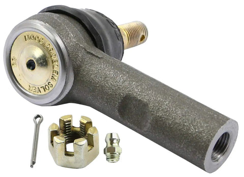 Steering Tie Rod End For 2013 To 2018 Ram 1500 Truck Built Tough DRiV Replacement For Precise Steering Smooth Handling And Solid Wheel Alignment That Keeps Your Wheels Tracking True On Every Ride., black outer tie rod end with castle nut, cotter pin, and grease fitting