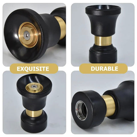 Hella Slick High Performance Water Sprinkler Head with Zinc Alloy Nozzle, showing durable metal and black design for garden irrigation.