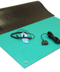 Pro Grade ESD Soldering Mat Kit With Wrist Strap And Dual Common Point Grounding, Heat Resistant Anti Static Table Mat, 12x30 Inches