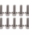 M6 Flange Bolts 304 Stainless Steel Hex Screws 5 Lengths For Furniture And Industrial Builds Heavy Duty Fasteners No Washer Needed DIY Pro Gear 16 To 35 Mm, 10 Pack.