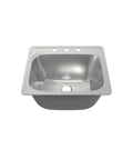 Ouvert 25 By 22 Inch Stainless Steel Kitchen Sink Single Basin Top Mount With Rear Center Drain 18 Gauge Heavy Duty