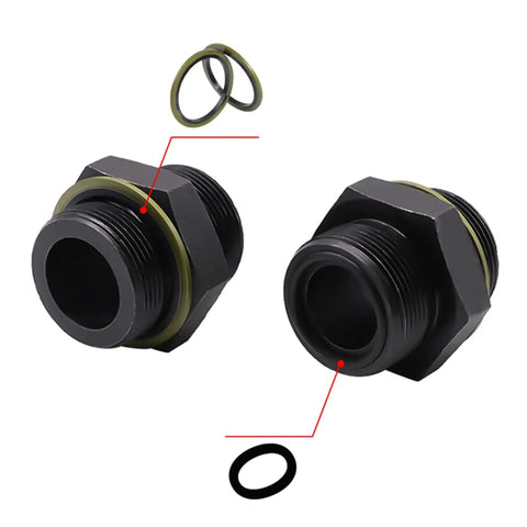 Pro Grade Metric Hydraulic Fittings M10 To M27 Straight Male Connectors For Heavy Duty Industrial Jobs Offering Zero Leak Performance Under Pressure Trusted By Pros Who Expect Build Specs With Reliability When It Counts Most, black metal threaded connectors with O-rings