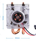 Low Profile Cpu Cooler With Rgb Pwm Fan And Aluminum Heatsink For Raspberry Pi 4B 3B Plus 3B showing dimensions and design details.