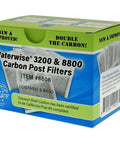 Post Filter Replacement Bags Six Pack For Water Filtration Systems 3200 And 8800 With Coconut Shell Activated Carbon GAC box