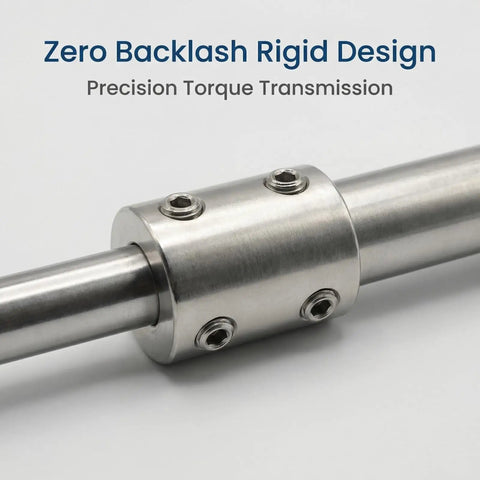 Stainless Steel Shaft Coupler 8mm To 10mm, Zero Backlash Rigid Coupler, 2 Pack For 3D Printers CNC Machines And Robotics, Precise Torque Transmission, Durable Motion Transfer on shafts