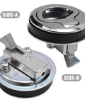 4 Pack 1.5 Inch Handle Lift Slam Latch And Flush Pull Latch With Keyless Locking For Marine Hatches And Electrical Enclosures, side view