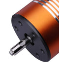 Close-up of 540 Brushless RC Motor 5900KV with 3.175mm shaft and heatsink upgrade for 1/10 scale RC cars and trucks.