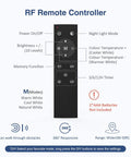 RF remote controller for 52.5ft 24V Dimmable LED Strip Lights Tunable White 3000K to 6000K with detailed button functions