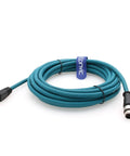 M12 To RJ45 Industrial Ethernet A Code Sensor Connector With Pro Grade Shielded Cat 6 Cable 8 Pin Gigabit Ready Flexible Blue Cable For Cognex Industrial Camera 5M coiled