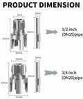 Heavy Duty Dual Function Pvc Pipe Threader Kit With 1 2 And 3 4 Inch Dies dimensions for internal external threading with electric drill