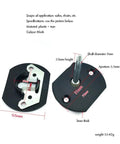 Universal Sectional Couch Connectors 6 Piece Set showing black interlocking clips 55mm size, plastic and iron material, for fixing sofas.