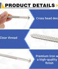 Workhorse 3 Inch Satin Nickel Wood Screws One Hundred Pack Heavy Duty Flat Head Hinge Hardware Doors Cabinets Furniture Rock Solid Phillips Countersunk with clear thread