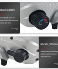 Yxinhongyue 2024 High Pressure Airless Paint Sprayer control knobs for adjustable pressure and backflow valve functionality.
