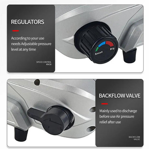 Yxinhongyue 2024 High Pressure Airless Paint Sprayer control knobs for adjustable pressure and backflow valve functionality.