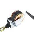 600 Lb Heavy Duty Hand Winch With 6m Rope And 2 Inch Polyester Strap, 3:1 Gear, Beefy Steel Construction for towing