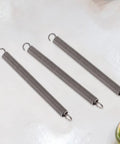 Super Cool 20pc Stainless Steel Extension Tension Springs Kit With Hooks For Quick Home Repairs, Crafts Projects, Gate Latches, And AC Fixes, three springs
