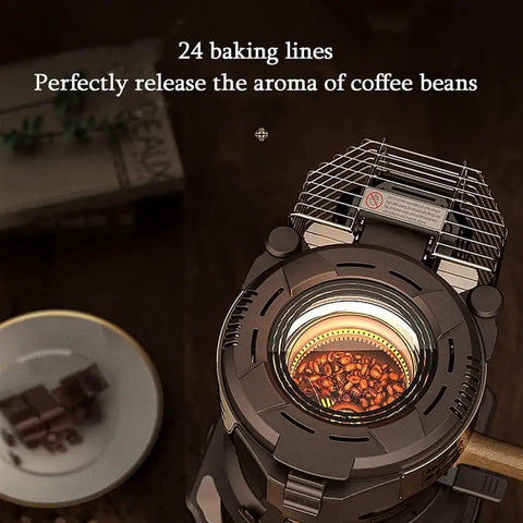Level Up Your Home Barista Game With This Pro Grade Electric Coffee Bean Roaster featuring 24 baking lines and coffee beans.