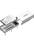 Lightning Fast Usb4 To U2 Nvme Ssd Enclosure for External Thunderbolt Drive with an aluminum shell and U.2 SSD inside.