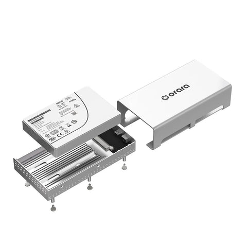 Lightning Fast Usb4 To U2 Nvme Ssd Enclosure for External Thunderbolt Drive with an aluminum shell and U.2 SSD inside.