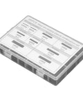 The Ultimate Heat Shrink Tubing Kit With 385 Pieces For Quick Cable Management And Electric Insulation Featuring Flame Retardant Wire Wrap Sets In Various Sizes Inside A Handy Storage Box, clear case