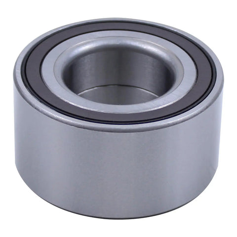 Top Shelf Two Piece Front Wheel Bearing Kit For Buick Encore Chevy Sonic Trax Spark EV 2013 To 2019 showing a close-up of a steel front wheel bearing.