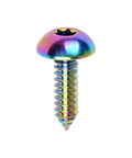 Titanium M5 X 17mm Self Tapping Screw With Ball Button Head For Motorcycles Rainbow Finish Dope Lightweight Grade 5 6AL4V
