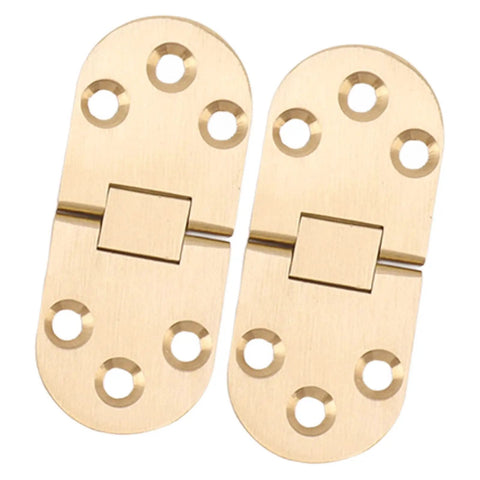 Brass Folding Flip Top Hinge Set For Folding Tables, Sewing Machines And Furniture, 180 Degree Motion, Rust Resistant, CNC Machined