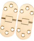 Brass Folding Flip Top Hinge Set For 180 Degree Tables And Desks, Rustproof Build, smooth surface with mounting holes