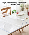 Clear 14x24 Inch Desk Blotter Mat Transparent PVC Table Protector Pad For Small Offices Anti Scratch Spill Proof Waterproof Easy Clean Surface Protector For Glass Wood Marble Tables