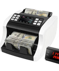 Mixed Denomination Money Counter Machine For Small Biz And Retail, Commercial Grade Bill Counter With Auto Currency Detection.