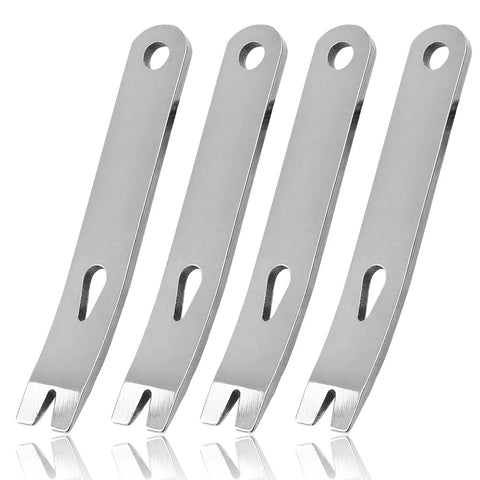 Four Pack Handy Compact Mini Pry Bar Set For Everyday Carry, Pocket Stainless Steel Crowbar Tools, Small Three Inch Pry Bar