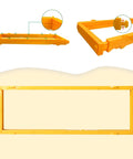 Five Pack Durable Plastic Beehive Frames With A 3 In 1 Design For Wires Wax Foundations And Honeycomb Cassettes Fits 8 And 10 Frame Hives 19 By 9 Inches Easy To Install Back To Back Friendly For Quick Harvest with close-up details