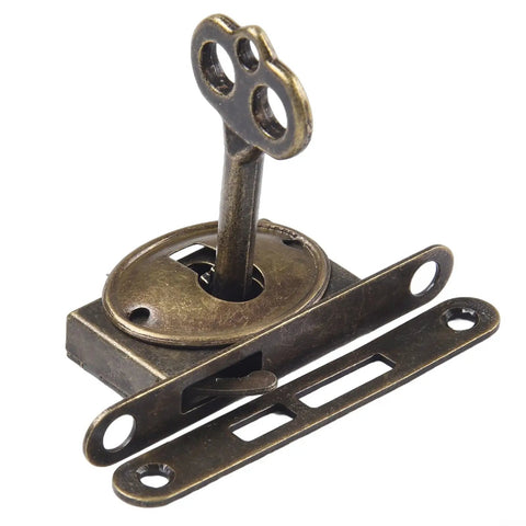 Set Of Five Antique Furniture Locks For Cabinets And Drawers With Old School Vibe Vintage Wood Box Lock With Key Retro
