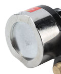 Close-up of Solid Magnetic Welding Ground Clamp With Swappable On Off Switch Adjustable Holder Plus Silicone Insulation Shield Against Heat.