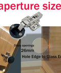 Two Pack European Soft Close Cabinet Hinges 26mm Diameter For Glass Doors Built To Last TEYOUQU Durable Cold Rolled Steel close-up