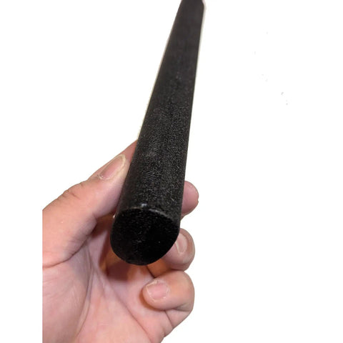 Close-up of 40 Inch Foam Training Katana Sword For Safe Sparring And LARP showing black high density foam blade.